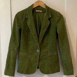 Manoukian Olive Green Pinwale Blazer